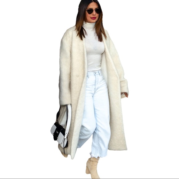 American Eagle White Wide Leg Cropped Jeans 4 Tall - Picture 2 of 10